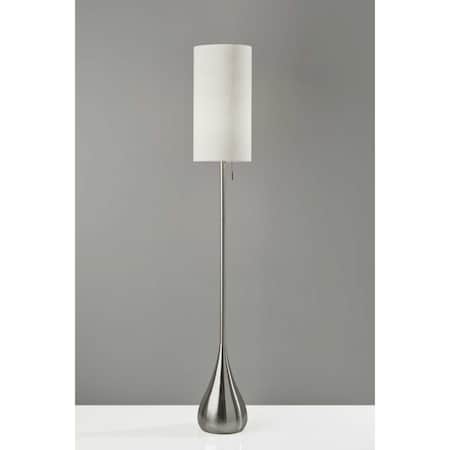 Estallar Brushed Steel Metal Teardrop Base Floor Lamp ES2627509